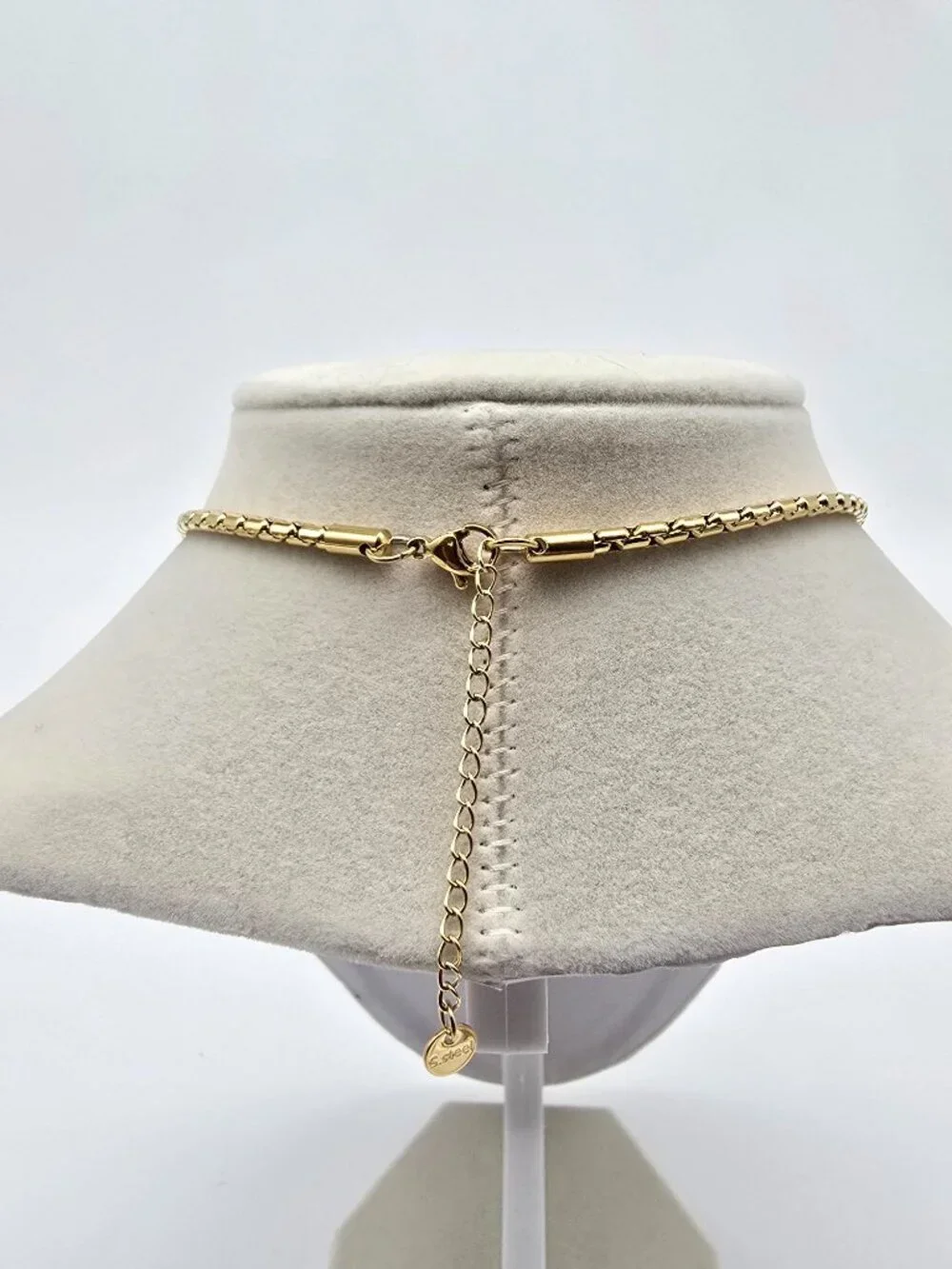 ✨ Stainless Steel Gold-Plated Necklace with Authentic Louis Vuitton Padlock ✨